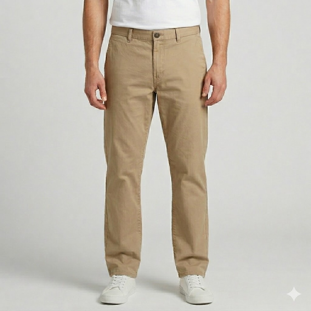 Paper Denim & Cloth Mens 32x30 Khaki Tan Chino Pants Stretch Cotton EUC‎